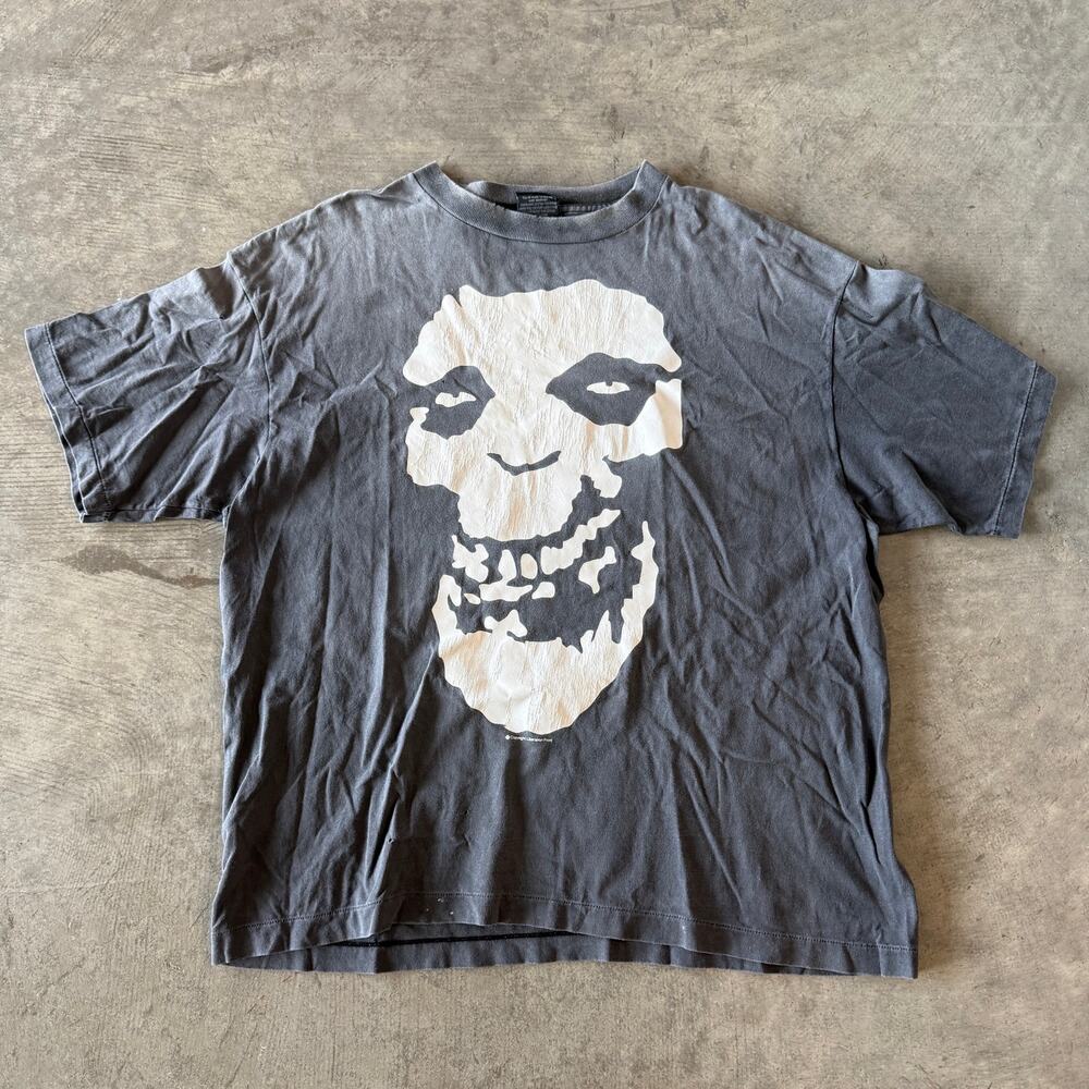 Bape x Saint Mxxxxxx Skull Graphic Cotton T-Shirt Black Mens Size M